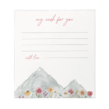 Notecards de Desejo de Flores Selvagens | Flor sel