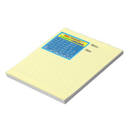 Bloco De Notas Notepad Amarelo álgebra
