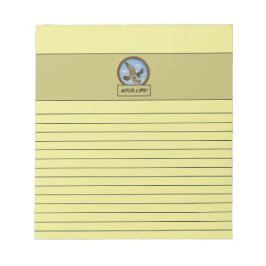 Bloco De Notas Notepad Amarelo-Claro Falcão Peregrino