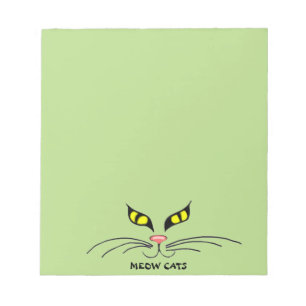 Bloco De Notas Notepad Amarelo De Gatos De Meow