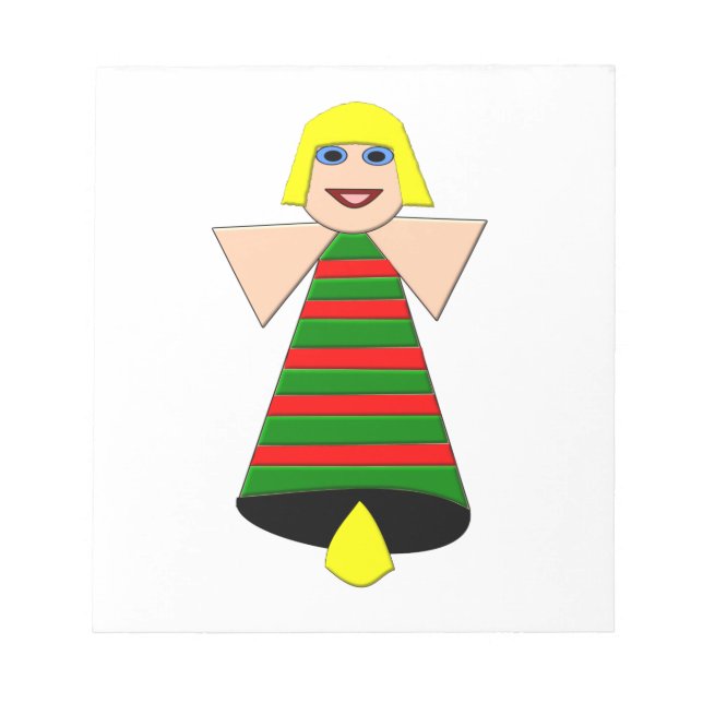 Bloco De Notas Notepad Angel Bell de Natal (Frente)