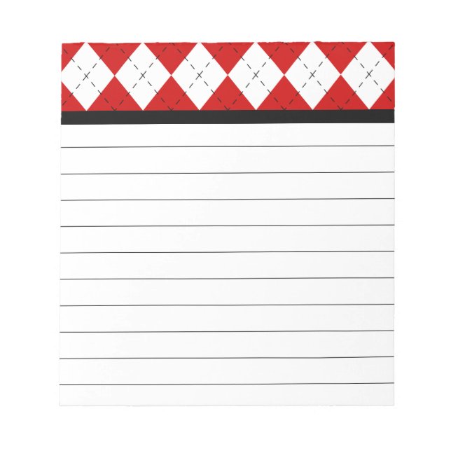 Bloco De Notas Notepad Argyle Retroativo (Frente)
