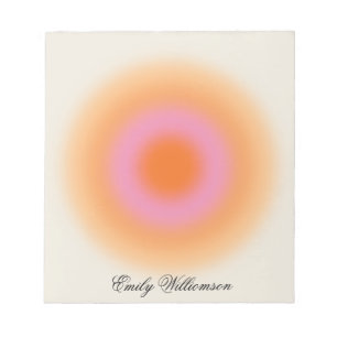 Bloco De Notas Notepad Aura Pastel Ombré Personalizado para Crian