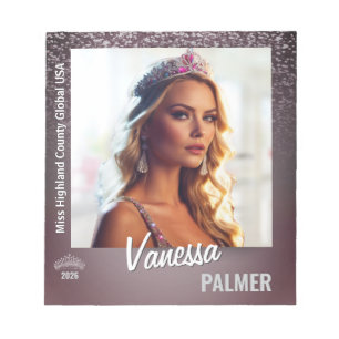 Bloco De Notas Notepad Autográfico do Titleholder Midnight Sparkl