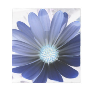 Bloco De Notas Notepad Azul De Margarida Brilhante