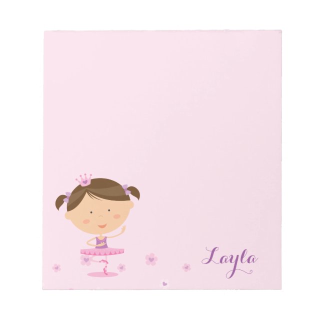 Bloco De Notas Notepad Ballerina, Dançadora Bálerina (Frente)