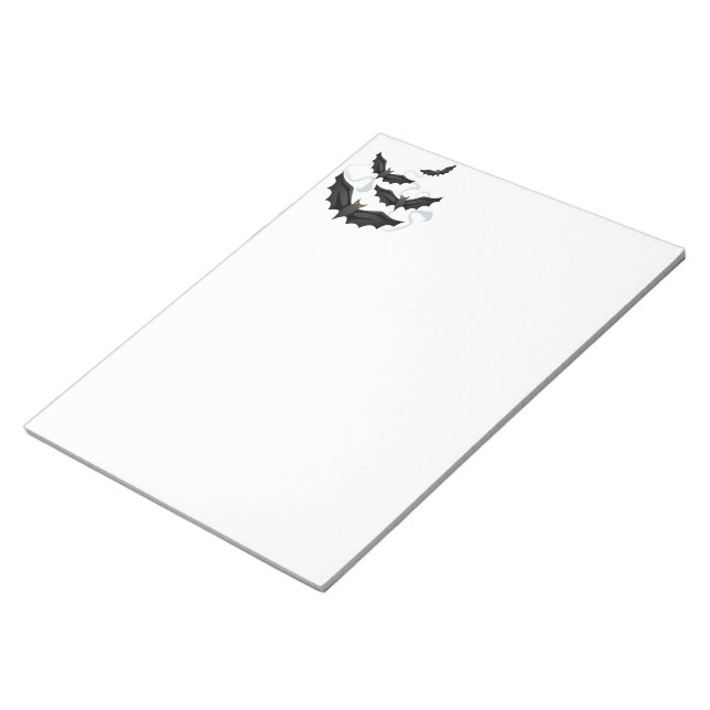 Bloco De Notas Notepad Black Bats do Halloween (Inclinado)