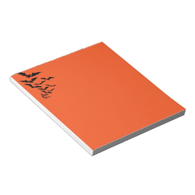 Bloco De Notas Notepad Black Bats do Halloween (Inclinado)