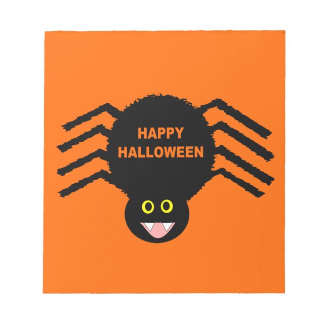 Bloco De Notas Notepad Black Spider Halloween (Frente)