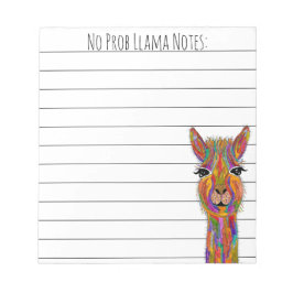 Bloco De Notas Notepad bonito e engraçado, sem prob Llama