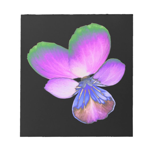 Bloco De Notas Notepad bonito Pansy (Frente)