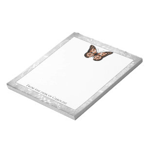 Bloco De Notas Notepad Brilhante De Borboleta De Cobre