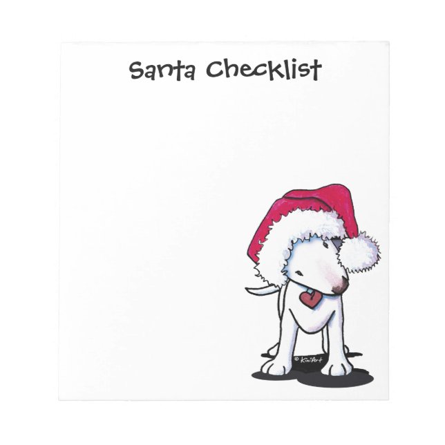 Bloco De Notas Notepad Bull papais noeis Terrier (Frente)