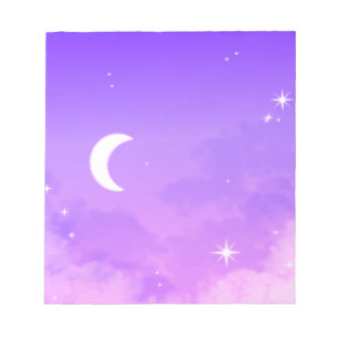 Bloco De Notas Notepad Celestial Purple Moon