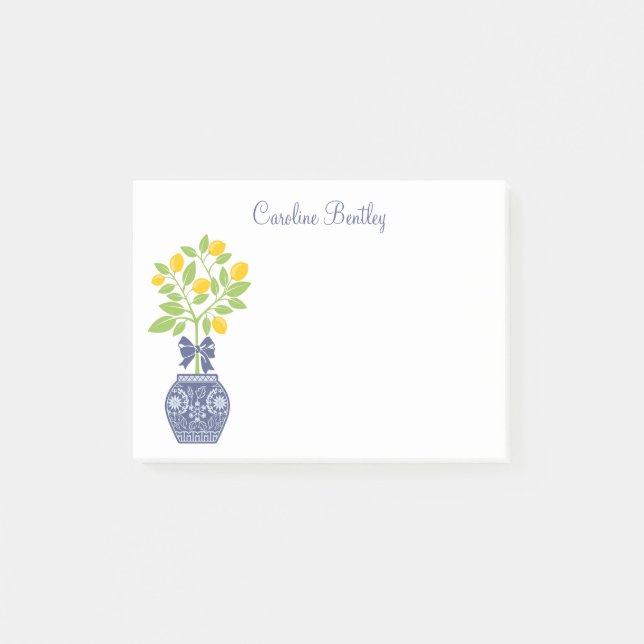 Bloco De Notas Notepad Chinoiserie Lemon Tree Poste-It (Frente)