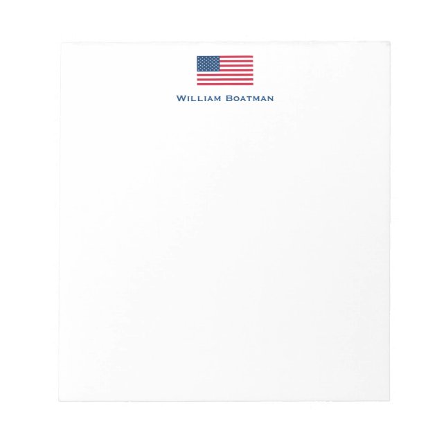 Bloco De Notas Notepad Classic American Flag (Frente)