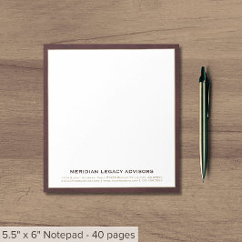 Bloco De Notas Notepad Classic Burgundy e Dourado