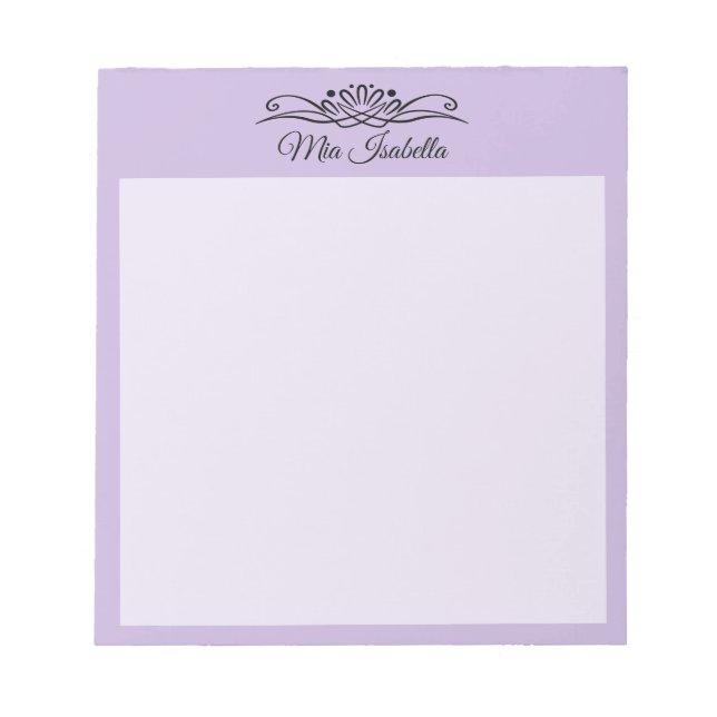 Bloco De Notas Notepad Clássico Violeta de Cor de Tendência (Frente)