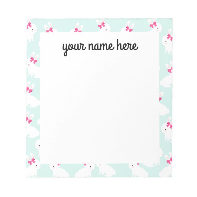Bloco De Notas Notepad Coelho Personalizado (Frente)