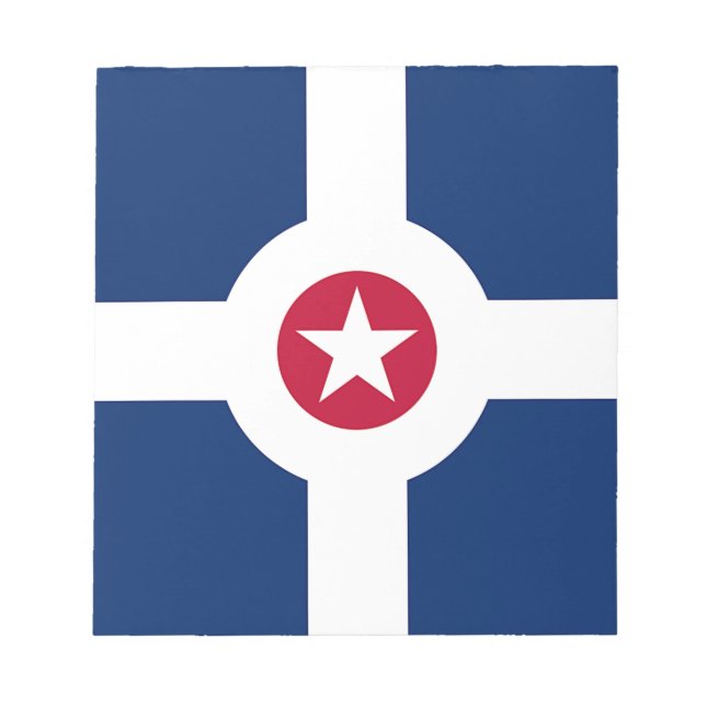 Bloco De Notas Notepad com Bandeira da Cidade de Indianápolis, EU (Frente)