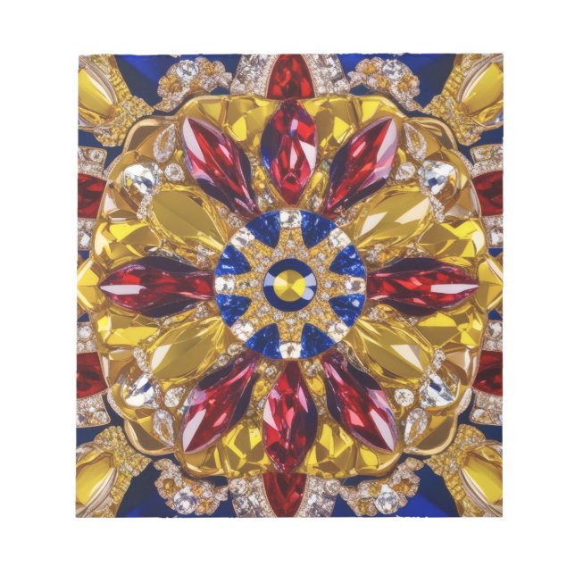 Bloco De Notas Notepad com Colômbia Colors Modern Design (Frente)