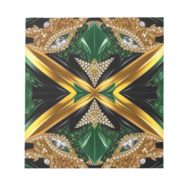 Bloco De Notas Notepad com Design jamaicano de cores modernas (Frente)