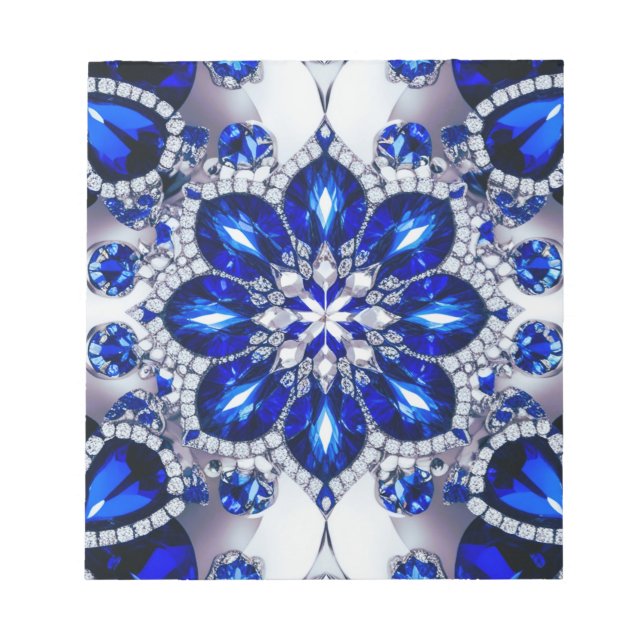 Bloco De Notas Notepad com Design moderno de cor branca azul (Frente)