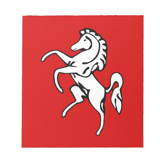 Bloco De Notas Notepad com Flag of Kent, Inglaterra (Frente)