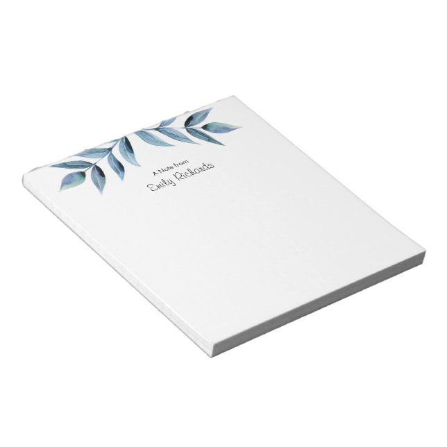 Bloco De Notas Notepad com padrão floral rosa personalizado (Inclinado)