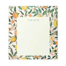 NOTEPAD COM WILLIAM MORRIS YELLOW POMEGRANATOS