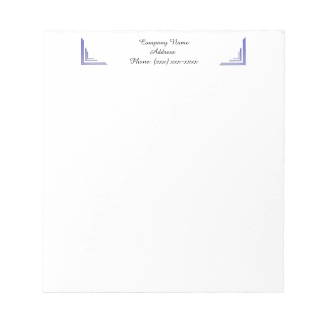 Bloco De Notas Notepad Comercial de Canto Azul Claro Personalizad (Frente)