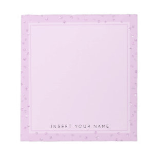 Bloco De Notas Notepad Cristal Rosa Confetti 5,5" x 6"