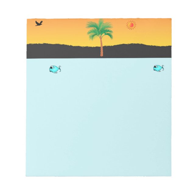 Bloco De Notas Notepad da Árvore Palm (Frente)