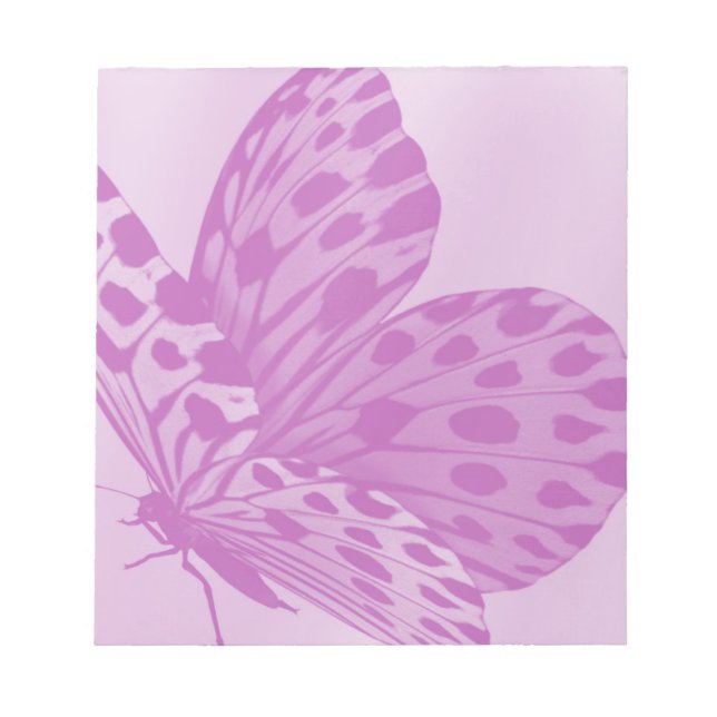 Bloco De Notas Notepad da Borboleta Monarch da lavanda (Frente)