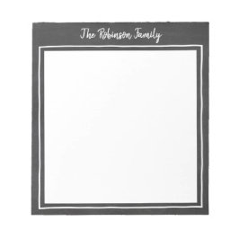 Bloco De Notas Notepad da família personalizada do quadro chalkbo