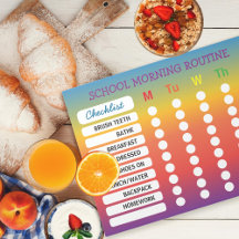 Notepad da Lista de Verificação Diária do Arco-Íri