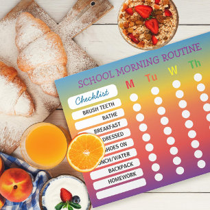 Bloco De Notas Notepad da Lista de Verificação Diária do Arco-Íri