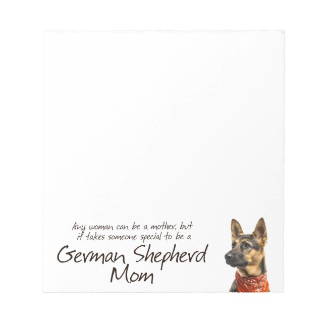 Bloco De Notas Notepad da mãe german shepherd (Frente)