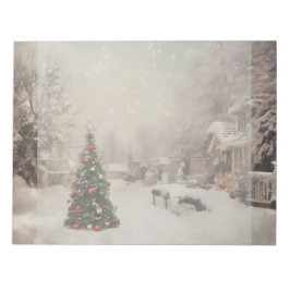 Bloco De Notas Notepad da Manhã de Natal Neve
