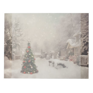 Bloco De Notas Notepad da Manhã de Natal Neve