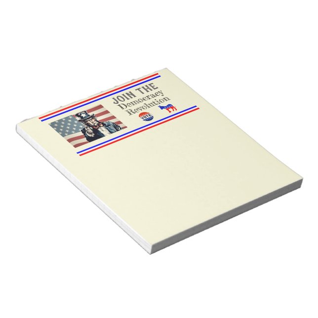 Bloco De Notas Notepad da Revolução da Democracia (Inclinado)