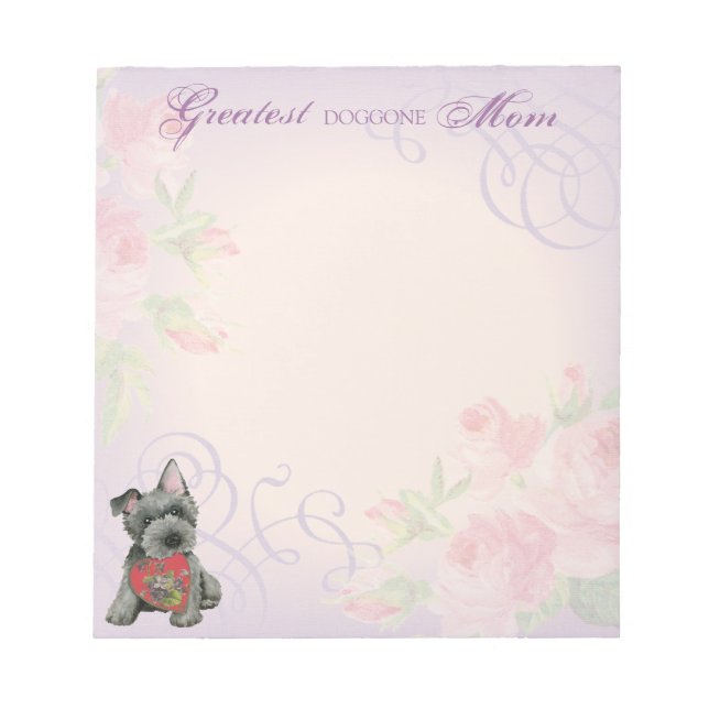 Bloco De Notas Notepad da Scottish Terrier Heart (Frente)