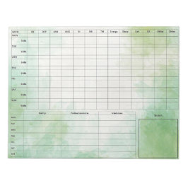 Bloco De Notas Notepad DBT Dairy Card - Verde de 40 folhas