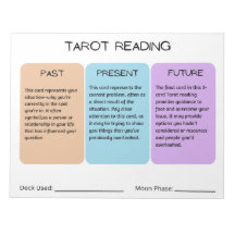 Notepad de 11" x 8,5" com leitura tarot