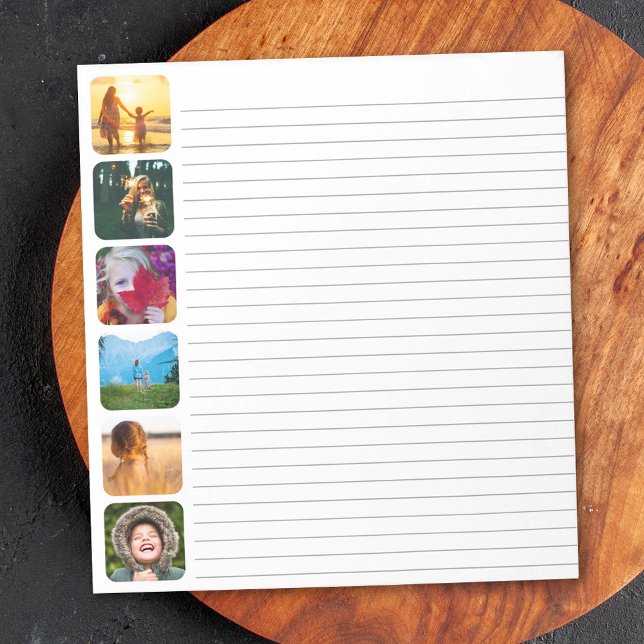 Bloco De Notas Notepad de 6 fotos com Modelo linhado (Criador carregado)