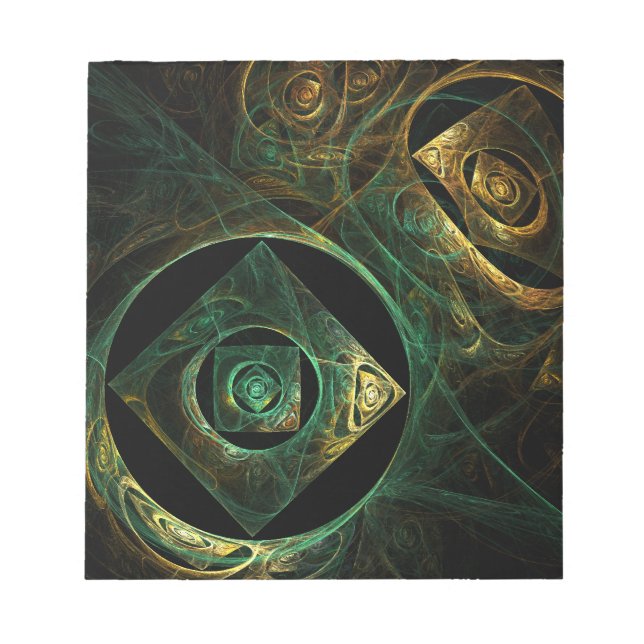 Bloco De Notas Notepad de Abstrato de vibrações mágicas (Frente)