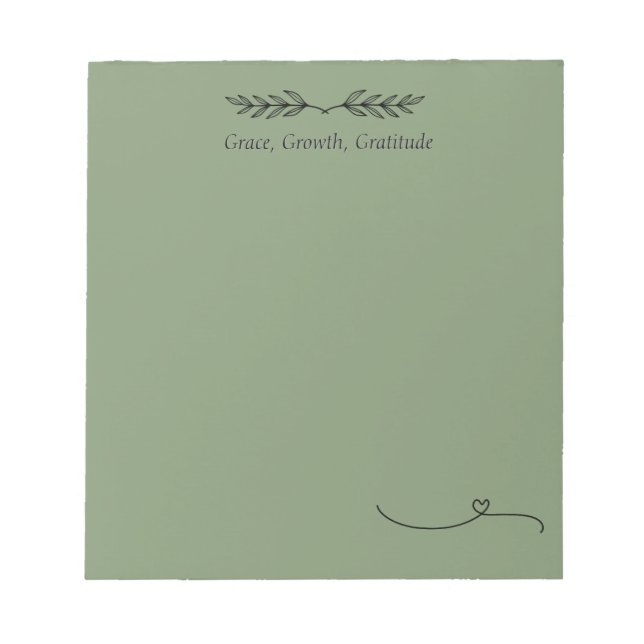 Bloco De Notas Notepad de Afirmação Diária de Graça e Crescimento (Frente)