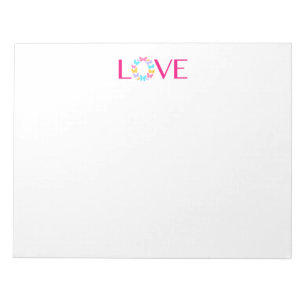 Bloco De Notas Notepad de Amor e Borboletas