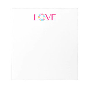 Bloco De Notas Notepad de Amor e Borboletas