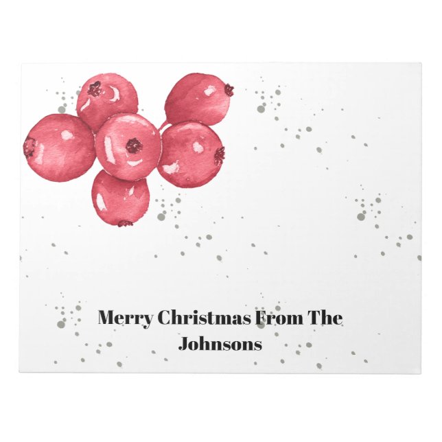 Bloco De Notas Notepad de Amoras de Natal Feliz (Frente)